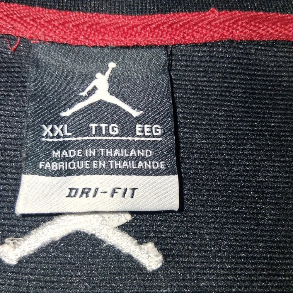Jordan Men's T-Shirt XXL Black Red Dri-FIT Athletic Top